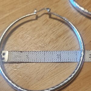 Elegant Sterling Silver Hoop Earrings